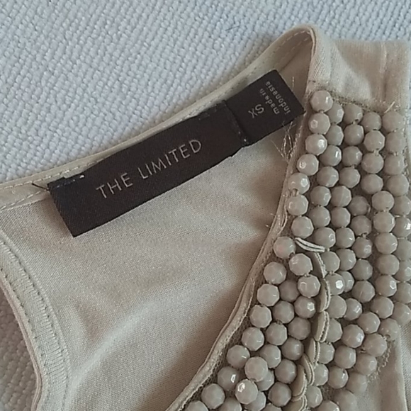 The Limited Tan Beaded neck top XS - Picture 2 of 4